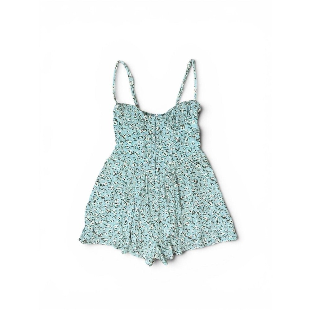Stella Light Blue Floral Corset Romper Size Small